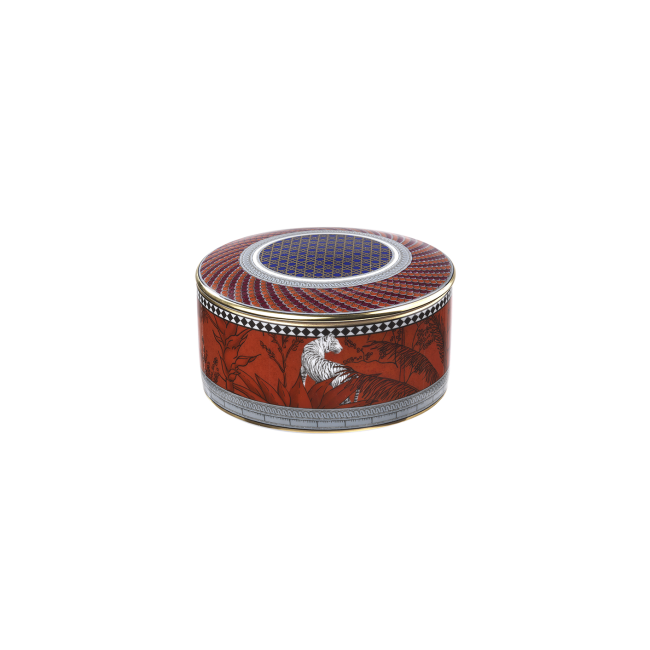 지노리 1735 Tiger Round Box Ginori 01044