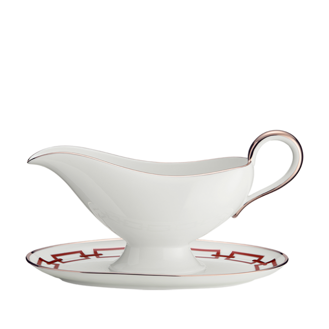 지노리 1735 Gravy boat Catene Scarlatto Ginori 01018