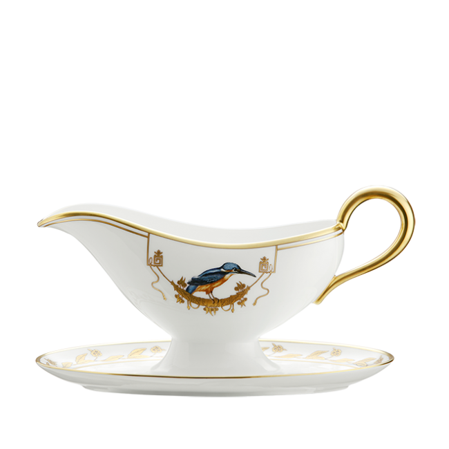 지노리 1735 Gravy boat Voliere Ginori 01017