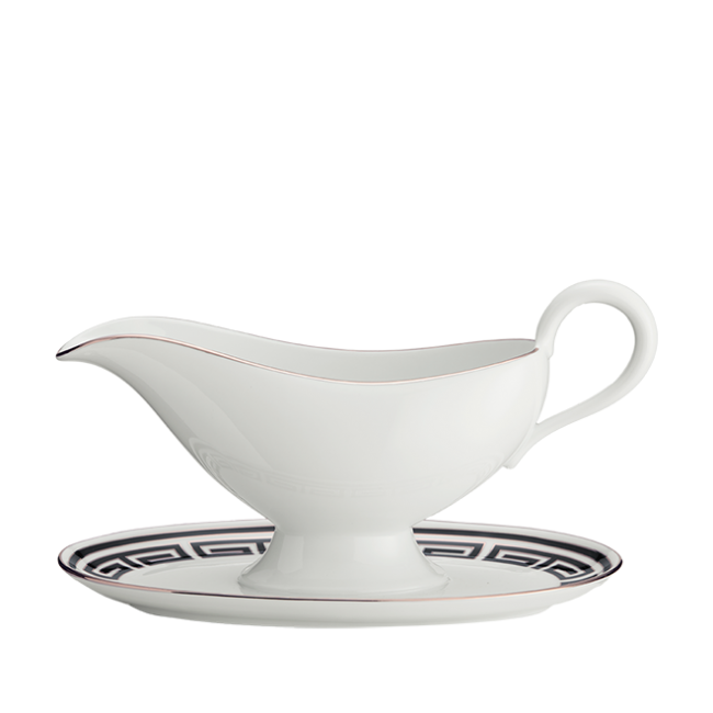 지노리 1735 Gravy boat Labirinto Nero Ginori 01015
