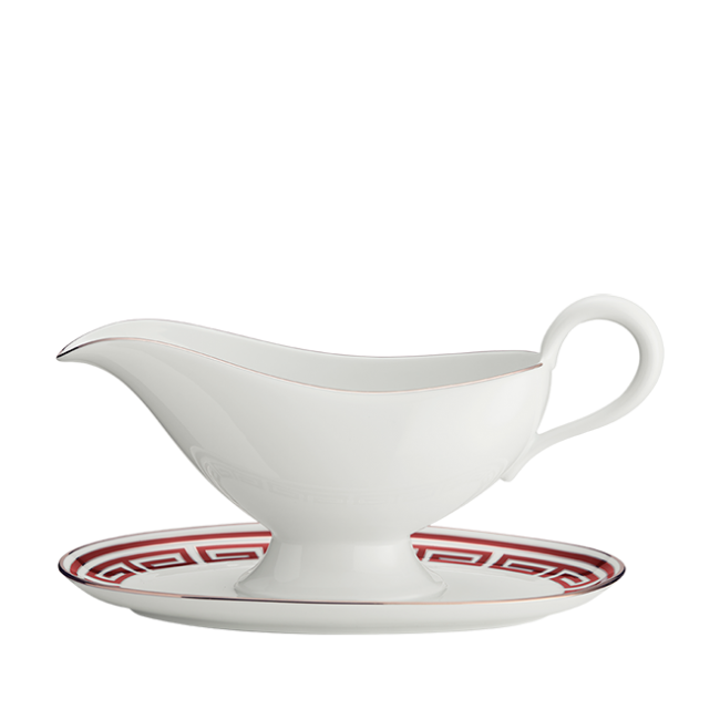 지노리 1735 Gravy boat Labirinto Scarlatto Ginori 01013