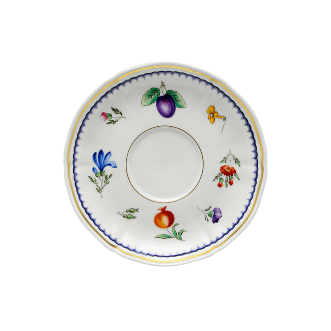 지노리 1735 Tea 소서 Italian 과일 Ginori saucer Fruit 00827