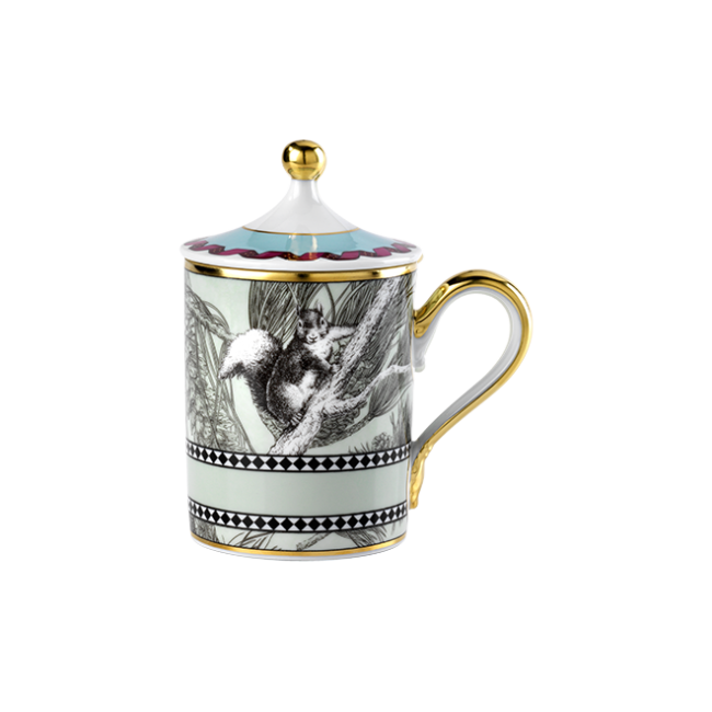 지노리 1735 Squirrel 머그 with 커버 Ginori Mug cover 00558