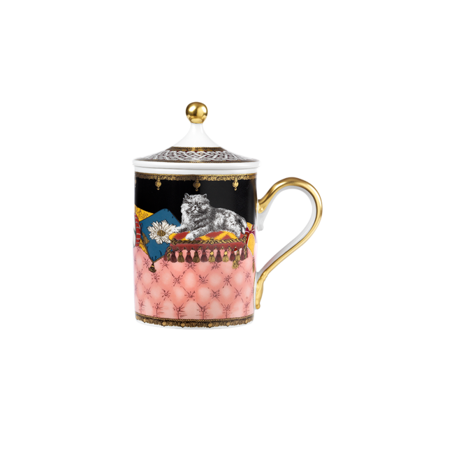지노리 1735 Cat 머그 with 커버 Ginori Mug cover 00555