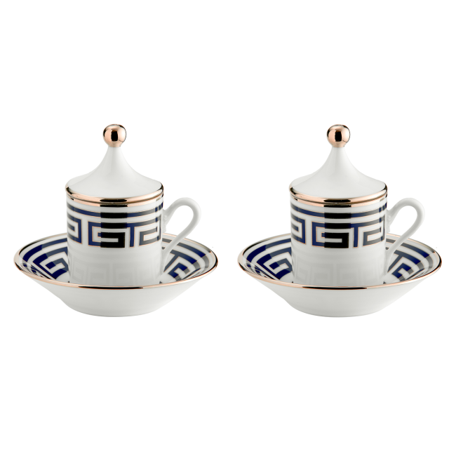 지노리 1735 Espresso set for two Labirinto Zaffiro Ginori 00505