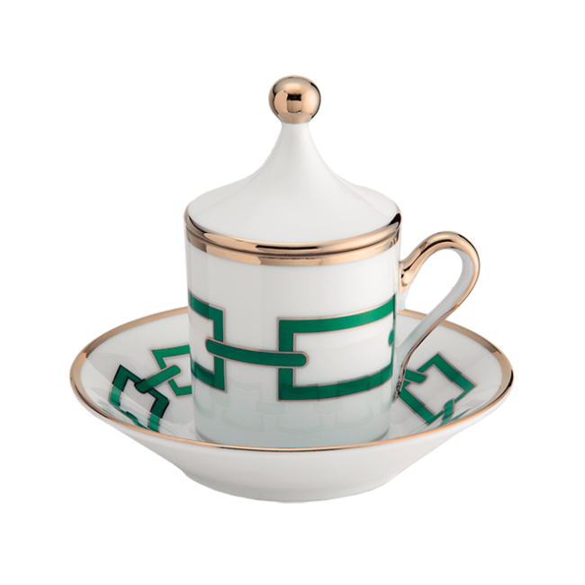 지노리 1735 Espresso set for two Catene Smeraldo Ginori 00503