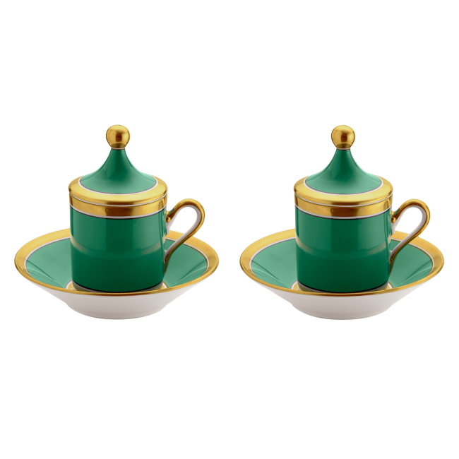 지노리 1735 Espresso set for two Contessa Smeraldo Ginori 00499