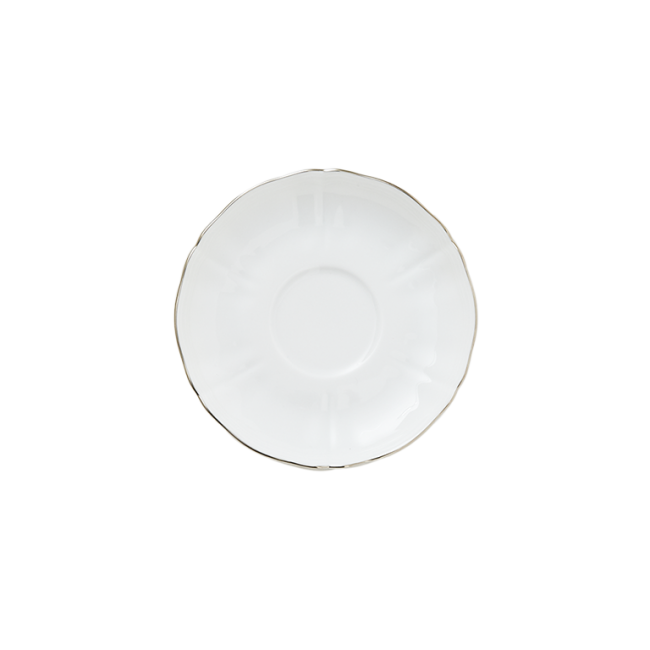 지노리 1735 Tea 소서 Corona platino Ginori saucer 00210
