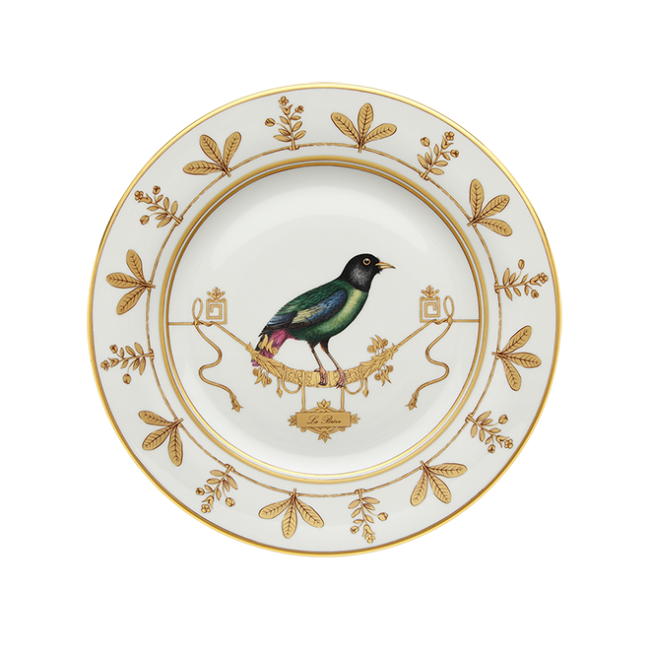 지노리 1735 Charger 접시 Voliere La Breve Ginori plate 00036