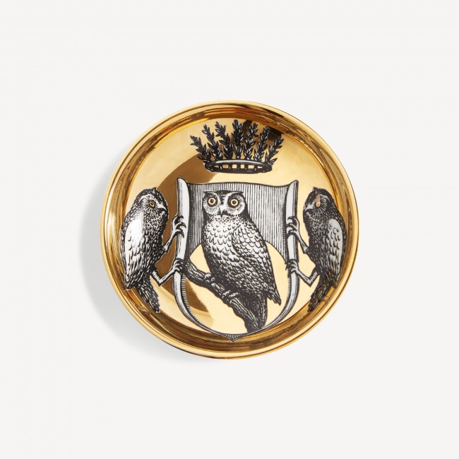 포르나세티 ASH트레이 Stemma di civette Fornasetti Ashtray Stemma di civette 00636