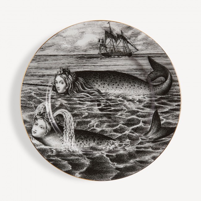 포르나세티 Rim 접시 Sirene n.6 Fornasetti Rim plate Sirene n.6 00616