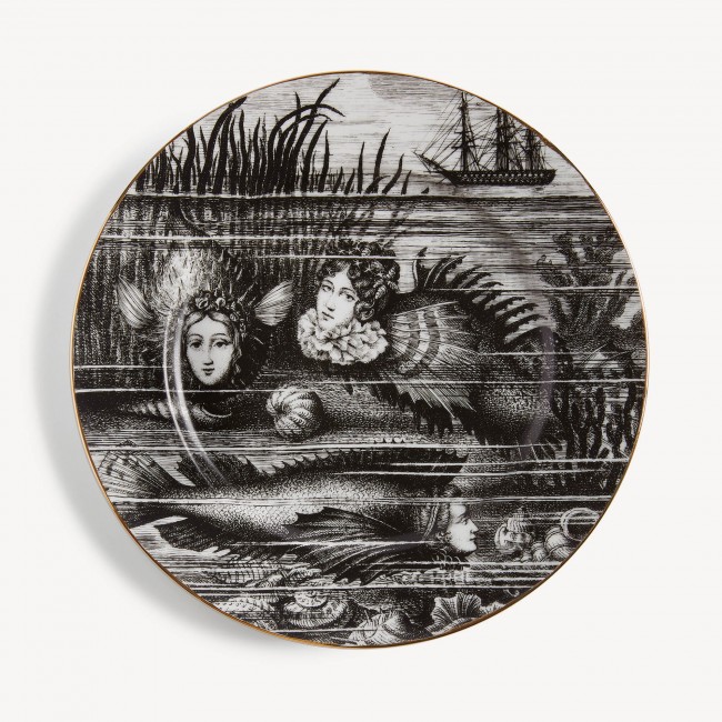 포르나세티 Rim 접시 Sirene n.1 Fornasetti Rim plate Sirene n.1 00613