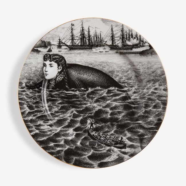 포르나세티 Rim 접시 Sirene n.2 Fornasetti Rim plate Sirene n.2 00610