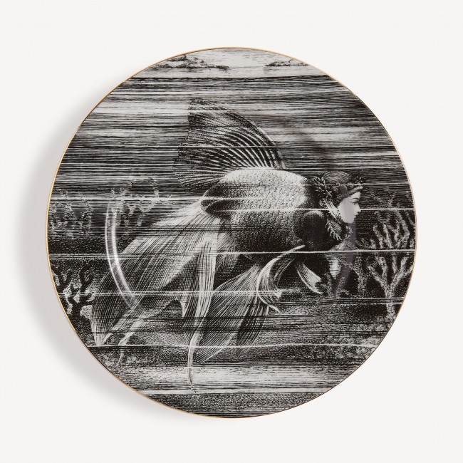포르나세티 Rim 접시 Sirene n.4 Fornasetti Rim plate Sirene n.4 00607