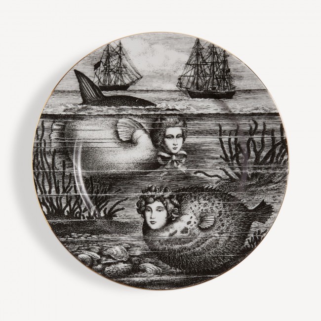 포르나세티 Rim 접시 Sirene n.5 Fornasetti Rim plate Sirene n.5 00604