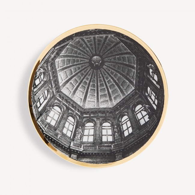 포르나세티 접시 Cupola S안타 Maria della Salute (베네치아) Fornasetti Plate Cupola Santa Maria della Salute (Venezia) 00598