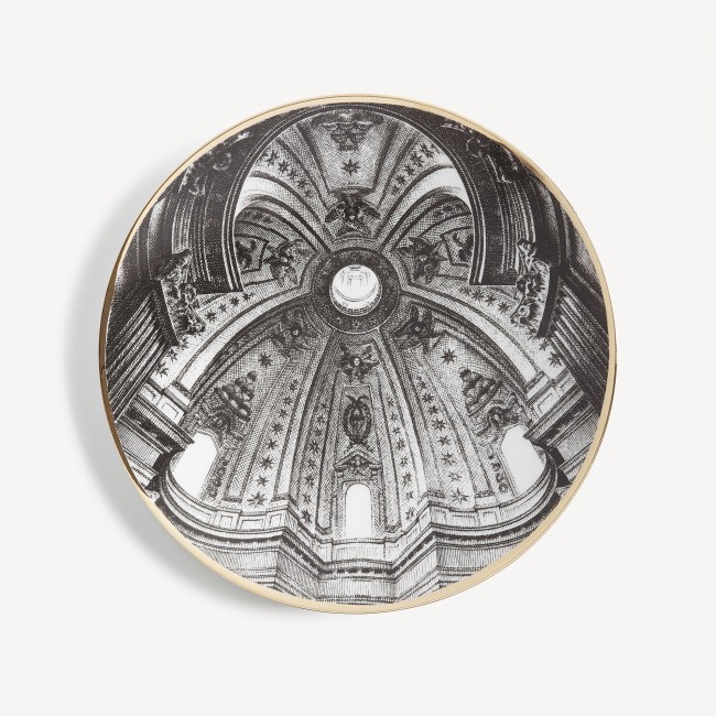 포르나세티 접시 Cupola S.Ivo Sapienza (Roma) Fornasetti Plate Cupola S.Ivo Sapienza (Roma) 00595