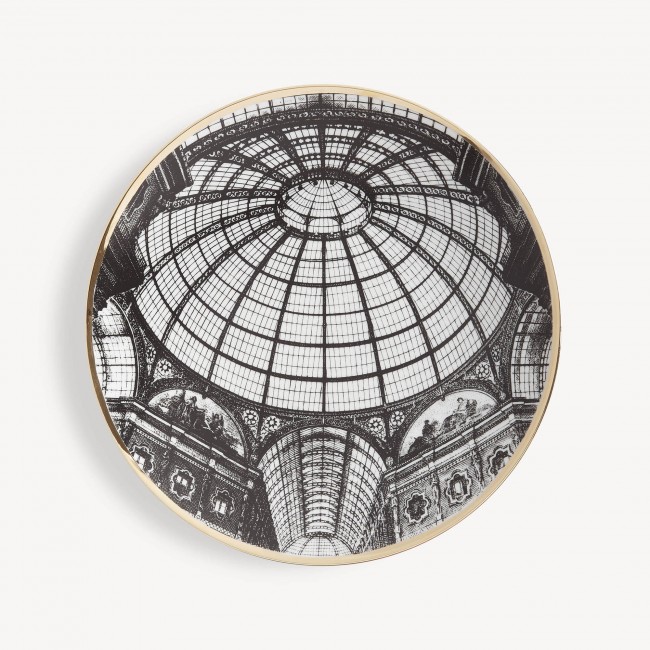 포르나세티 접시 Cupola Galleria di Milano Fornasetti Plate Cupola Galleria di Milano 00591