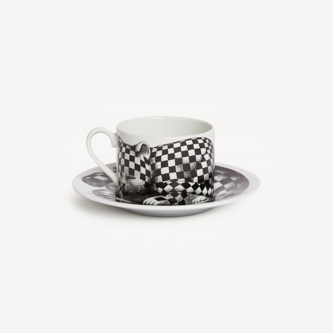 포르나세티 Tea cup High Fidelity Quadretato Fornasetti Tea cup High Fidelity Quadretato 00562