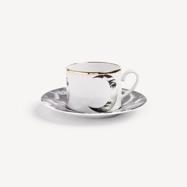 포르나세티 Tea cup Tema e Variazioni Sole e 루나 Fornasetti Tea cup Tema e Variazioni Sole e Luna 00532