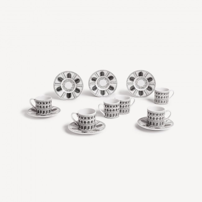 포르나세티 Set 6 커피잔S Architettura Fornasetti Set 6 coffee cups Architettura 00520