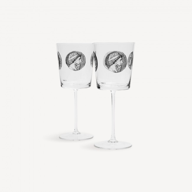 포르나세티 2 레드 와인잔 Set Cammei Fornasetti 2 Wine Glasses Set Cammei 00492