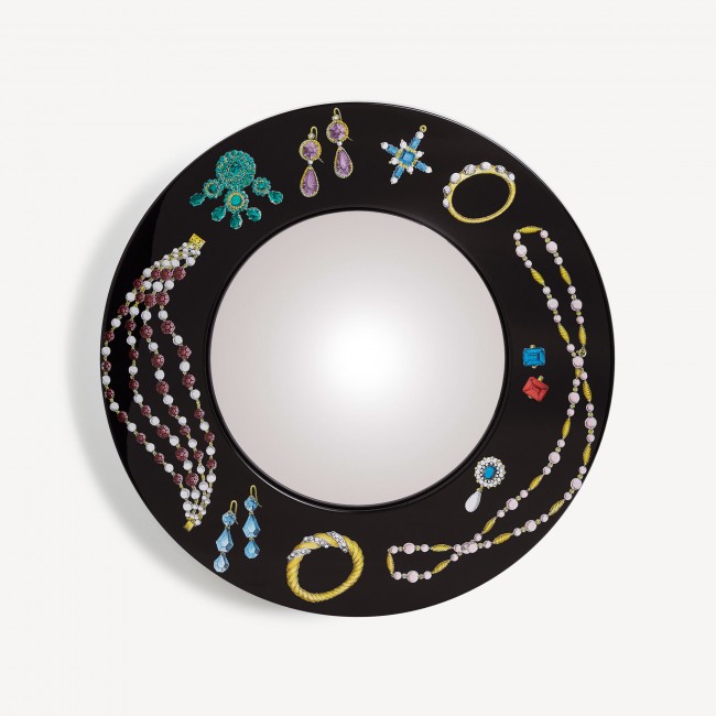 포르나세티 프레임 with convex 거울 Gioielli Fornasetti Frame with convex mirror Gioielli 00457
