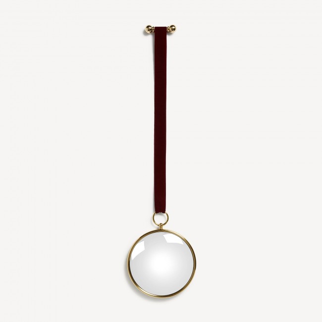 포르나세티 Magic convex 거울 with 벨벳 ribbon Fornasetti Magic convex mirror with velvet ribbon 00451