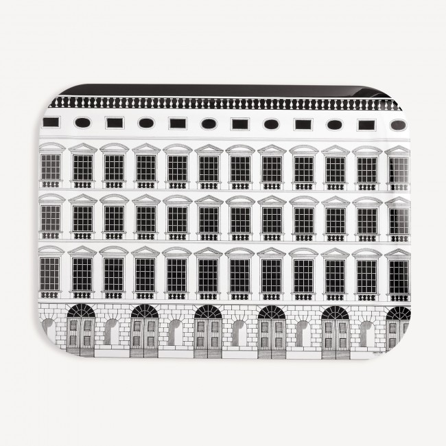포르나세티 트레이 Architettura 화이트/블랙 Fornasetti Tray Architettura white/black 00435