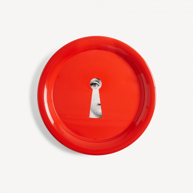 포르나세티 트레이 Serratura red Fornasetti Tray Serratura red 00417