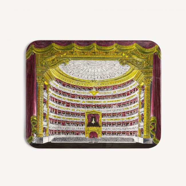 포르나세티 트레이 Teatro Scala Interno Fornasetti Tray Teatro Scala Interno 00387