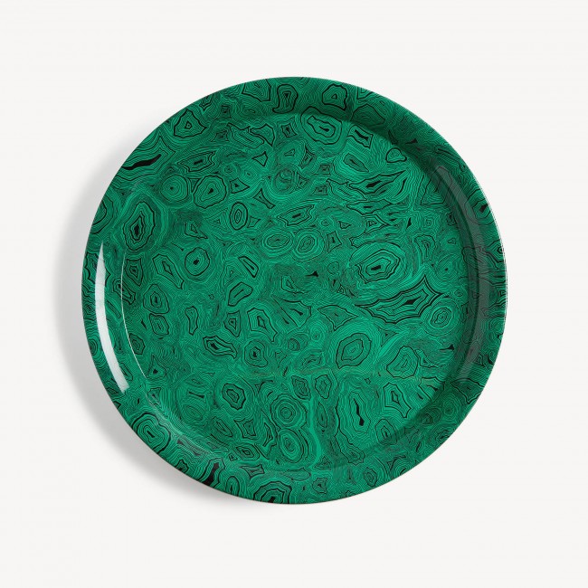 포르나세티 트레이 그린 Malachite Fornasetti Tray Green Malachite 00381