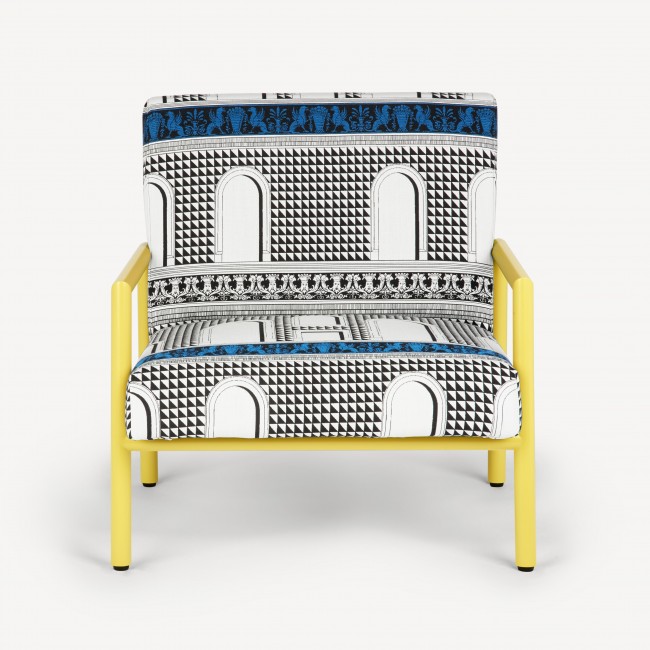 포르나세티 아웃도어 암체어 Facciata Quattrocentesca Fornasetti Outdoor Armchair Facciata Quattrocentesca 00154