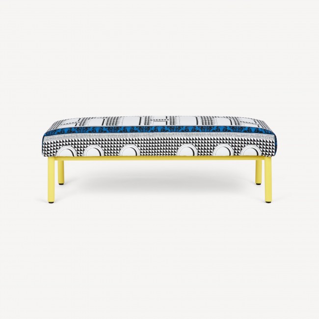포르나세티 아웃도어 벤치 Facciata Quattrocentesca Fornasetti Outdoor Bench Facciata Quattrocentesca 00149