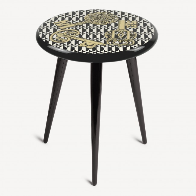 포르나세티 스툴 Chiavi e Losanghe Fornasetti Stool Chiavi e Losanghe 00059