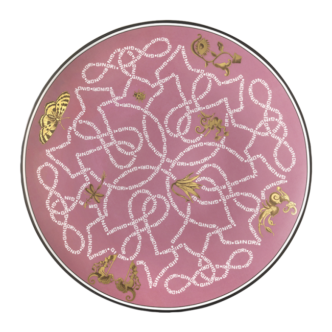 지노리 1735 Charger 접시 Arcadia Rosa Ginori plate 00294