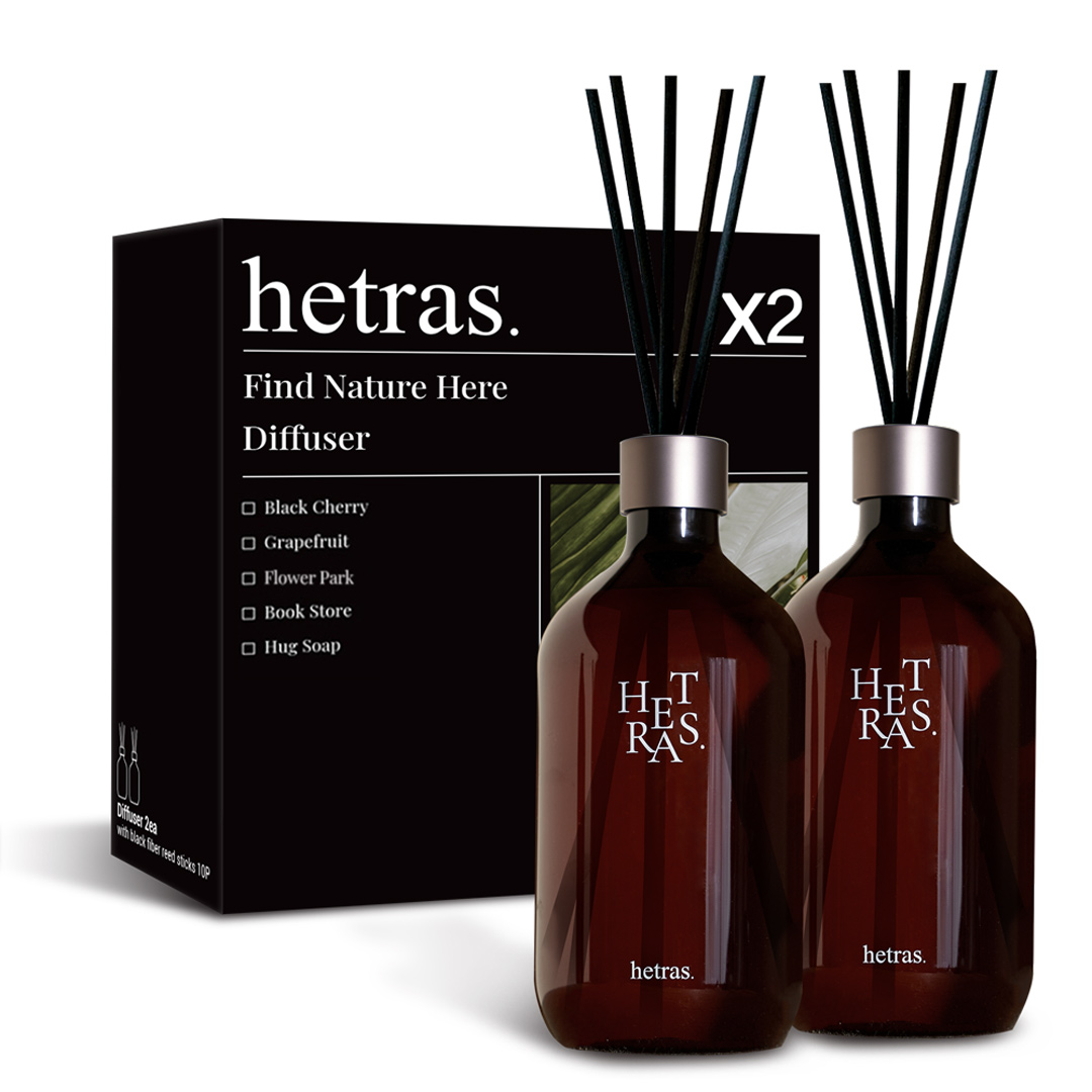 헤트라스 프리미엄 대용량 디퓨저 500ml x2개 선물세트 실내방향제 인테리어
