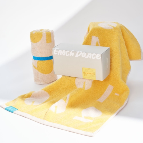 에녹댄스 넘버스 프리미엄 페이스타올 1P / Numbers Premium Face Towel 1P / 45cm x 80cm / 200g / Cotton & Bamboo Blending / Oeko-tex / with Organizing Band