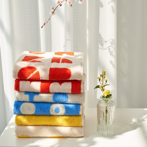 [쇼핑백증정] 에녹댄스 올레터스 프리미엄 페이스타올 3종세트 / All Letters Premium Face Towel 3 in 1 Set with Gift Bag / 45cm x 80cm 3P / 200g / Cotton & Bamboo Blending / Oeko-tex