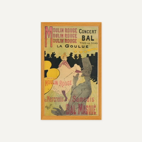 그릿시즌 앙리 드 툴루즈 로트레크 / Moulin Rouge, La Goulue (액자포함, 22x37)