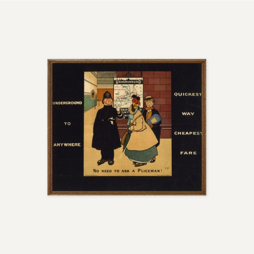 그릿시즌 존 하셀 / Underground to Anywhere, 1908 (액자포함, 68x78)
