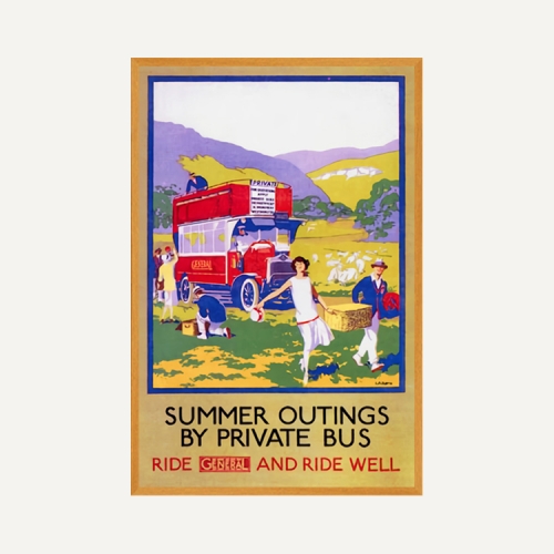 그릿시즌 Summer Outings by Private Bus, 1926 (액자포함, 51x76)