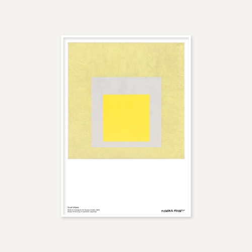 그릿시즌 요제프 알베르스 / Study for Homage to the Square. Evident, 1960 (액자포함, 50x70)