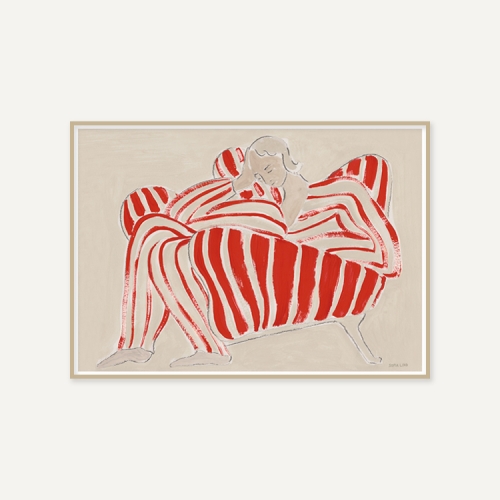 그릿시즌 소피아 린드 / Red Chair (액자포함, 50x70)