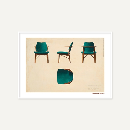 그릿시즌 핀 율 / Chair for restaurant at Hotel Richmond, 1965 (액자포함, 50x70)