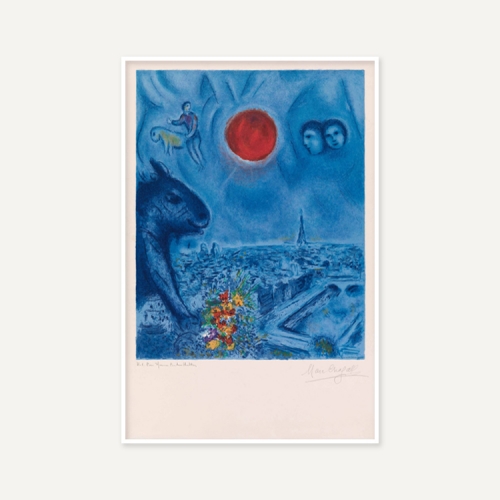 그릿시즌 마르크 샤갈 / Paris Sun, 1977 (액자포함, 44x65)