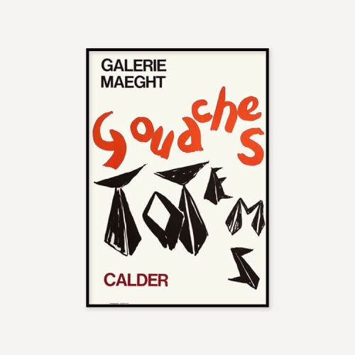 그릿시즌 알렉산더 칼더 / Gouaches and totems, 1966 (액자포함, 53x75)