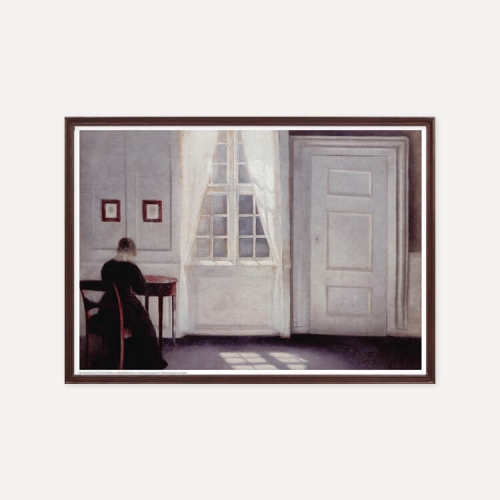 그릿시즌 빌헬름 함메르쇠이 / Interior in Strandgade, Sunlight on the Floor, 1901 (액자포함, 50x70)