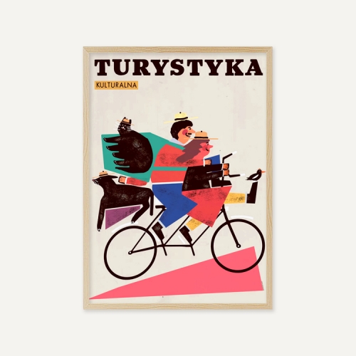 그릿시즌 야콥 자사다 / People and animals on a bike (액자포함, 50x70)