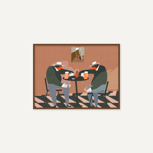 그릿시즌 야콥 자사다 / Two on a beer and a horse (액자포함, 30x40)